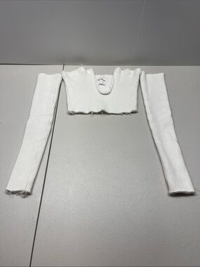 Better Be White Ribbed Long Sleeve Crop Top